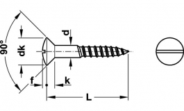 Hafele - Шуруп з напівпот. голів. 2,5х12 мм, DIN 95, латунь - 011.20.216