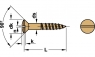 Шуруп з напівпот. голів. 2,5х12 мм, DIN 95, латунь
