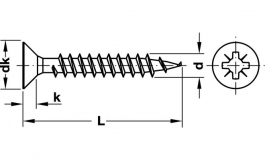 Hafele - Шуруп Hospa CS шліф. 4,0x40мм - 015.39.886