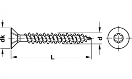 Hafele - Шуруп Hospa Jet сталевий оцинкований IS 4,0x35мм - 017.91.083