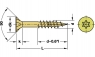 Шуруп SPAX CS TS сталь колір: жовтий хромований 4.0x65 мм