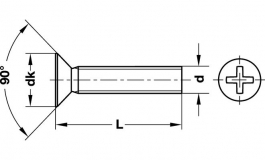 Hafele - Шуруп зенковки ст. гальв.M8x25мм - 020.07.158