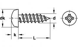 Hafele - Шуруп сталевий оцинкований 3.9x13мм - 028.00.093