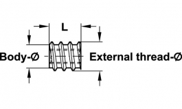 Hafele - Муфта для вкручування сталева оцинкована M5/10x10 мм - 030.00.208