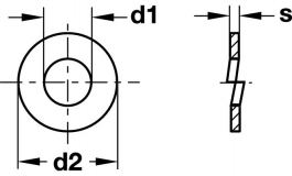 Hafele - Пружинна шайба по DIN127 сталь оцинкована внутрішній D=8,1 мм - 037.81.908