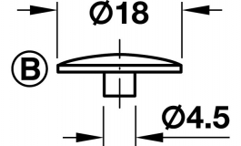 Hafele - Заглушка дерев'яна MINIFIX бук D15мм - 045.30.300