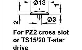 Hafele - Заглушка дерев. D13 мм, для шурупа PZ2, ясен - 045.32.510
