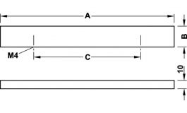 Hafele - Ручка нержавіюча сталь матова 208x25 мм - 100.65.052