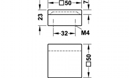 Hafele - Ручка меблева цинк колір нікельований матовий 50x23mm - 110.24.652