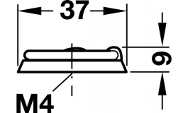 Hafele - Ручка-кільце D37х9 мм, латунь, стара бронза - 125.71.102