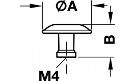 Hafele - Ручка-кнопка D31х21 мм, латунь, стара бронза - 125.73.103