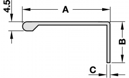 Hafele - Ручка-профіль 40х63х3000 мм, алюм.анод., сріблясти - 126.19.900