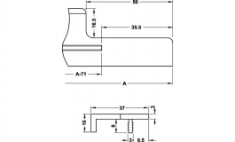 Hafele - Ручка-профіль, алюм.,колір сріблястий 495мм - 126.26.904