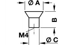 Hafele - Ручка кругла, нержавіюч.сталь,мат.  20x18мм - 134.29.002