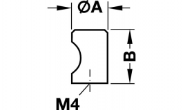 Hafele - Ручка-кнопка D 20х30 мм, нерж сталь мат., крацов. - 134.80.629