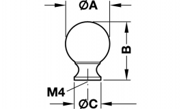 Hafele - Ручка-кнопка лат.нікельов.мат.25x35мм - 136.87.628