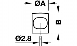 Hafele - Ручка-кнопка D=20 Н=28 мм, нейлон, жовтий - 139.00.213