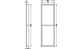 Hafele - Ручка врізна алюміній/цинк колір сріблястий 256x80mm - 151.65.900