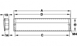 Hafele - Ручка для плоских дверей, алюм./цин, нержавіюч.ст. - 151.86.603