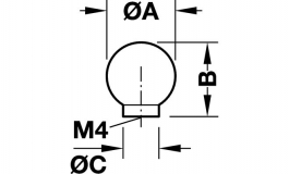 Hafele - Ручка-кнопка бук натуральний 30x31 мм - 196.02.325