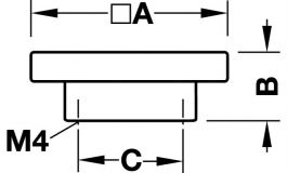 Hafele - Ручка-кнопка дуб 50x21мм - 196.92.401