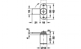 Hafele - Cyl.lever lock 60-...    dir.B - 235.04.750