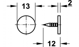 Hafele - Фіксатор магнітний меблевий 3-4 кг, колір: коричневий - 246.08.106