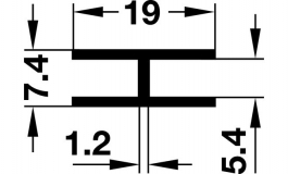 Hafele - З'єднувач задньої стінки (кори.) Н-подіб.пластік 2 - 260.10.122