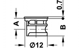 Hafele - Корпус стяжки Minifix12R/12 цинк без покриття - 262.18.020