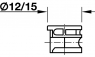 Корпус стяжки Minifix 15 без бурта цинковий глубина свердління 9.5мм  D15мм  для товщини плити 12 мм