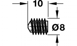 Hafele - Гвинт кріпильний М8х10,0 мм, сталь, оцинкован. - 262.88.990