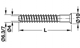 Hafele - Confirmat PZ3 drill.gal.7x38mm - 264.42.091