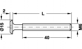 Hafele - Гвинт М6х70 мм SW4, плоск.голівка, ст.гавлена - 264.71.160