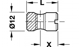 Hafele - Поперечний болт D12х20 мм М8, ексцентр.,ст., оцинк - 264.83.920