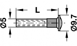 Hafele - Стяжка М4 5х27 мм, товщ. 28-36 мм, сталь нікельов. - 267.01.715