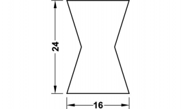 Hafele - З'єднувач  W-4 40 мм, пластик, колір: коричневий - 267.76.440