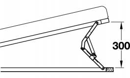 Hafele - Фурнітура д/перестановки по висоті, 300 мм, ст. хр - 274.00.933