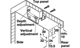 Hafele - Підвіс для шаф нікельов. лів. - 290.02.701