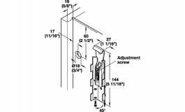 Hafele - Підвіс прихований для шаф для прикручування, універс., сталь оцинков.навантаж. макс. до 130 кг. - 290.21.930