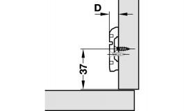 Hafele - Монтажна планка METALLAMAT A хрестова 8мм сталь нікельована під шуруп - 316.51.508