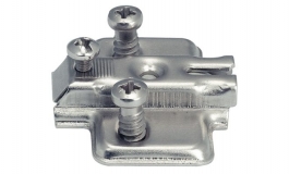 Hafele - Монтажна планка METALLAMAT A хрестова 2мм сталь нікельована з єврошурупами - 316.51.522