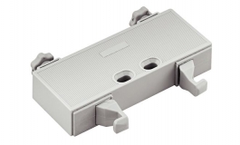 Hafele - Защіпка Push дверна подвійна регульована з корпусом пластикова сіра - 329.44.591