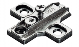 Hafele - Монтажна планка DUOMATIC А хрестовидна 2 мм цамак нікельована - 329.84.022