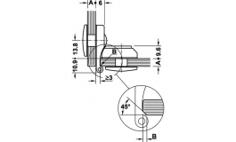 Hafele - Петля для скла "Ganzglas", цамак, нікель. - 344.88.700