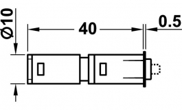 Hafele - Защіпка магнітна PUSH пластикова бежева 40мм D10мм, монтаж сполучна планка для забивання - 356.06.401