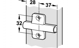 Hafele - Адаптер для Airmatic, колір: сірий RAL 7035 - 356.13.510
