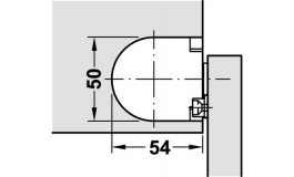 Hafele - Петля для відкидної кришки 340-500N см, колір: чорний - 356.53.300