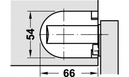 Hafele - Петля для відкидної кришки 600-800Ncm, колір: білий - 356.53.730