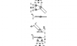 Hafele - Стопор барний 200 мм, сталь, нікельований, правий - 365.60.782