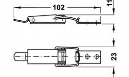 Hafele - Замок пружинний сталь оцинкований 104мм - 380.52.925